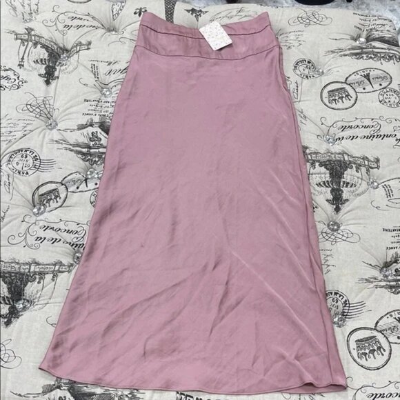 Free People Normani Bias Satin Midi Skirt - Picture 4 of 16